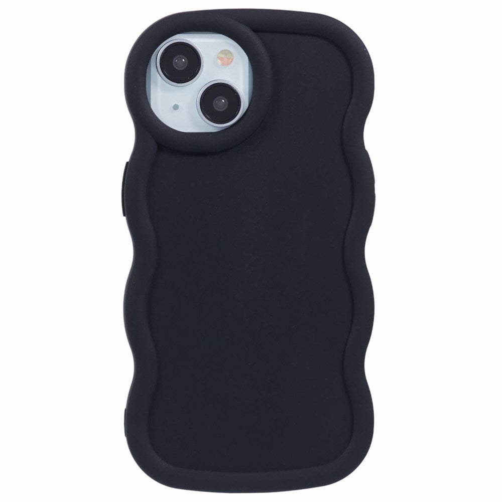 EIDERWOOD iPhone 13 Fleksibelt Plastik Wavy Mobil Cover - Sort