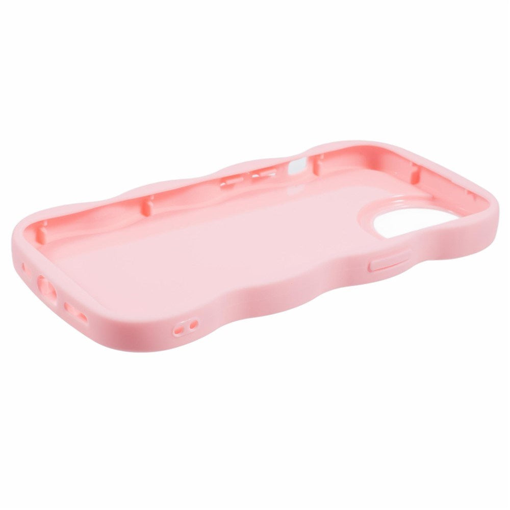 EIDERWOOD iPhone 13 Fleksibelt Plastik Wavy Mobil Cover - Lyserød