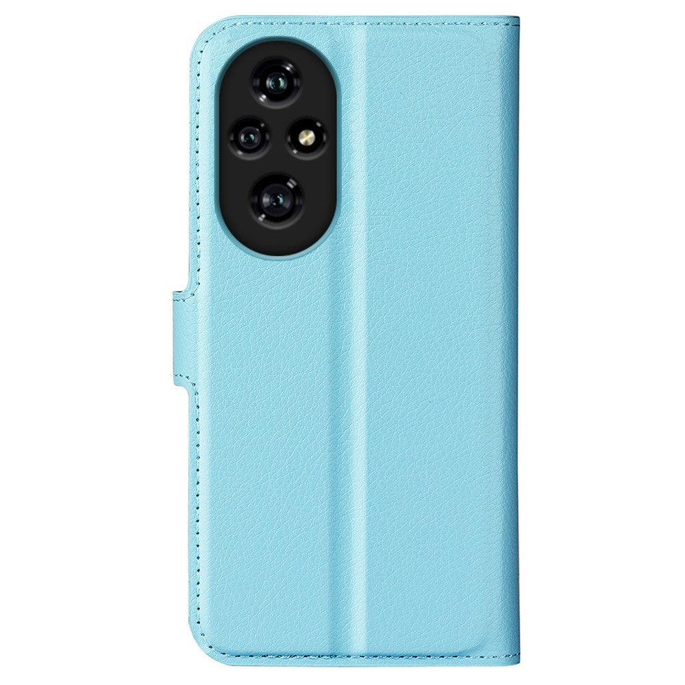Honor 200 Pro (5G) - EIDERWOOD Faux Leather Flip Cover m. Kortholder og stativ funksjon - blå