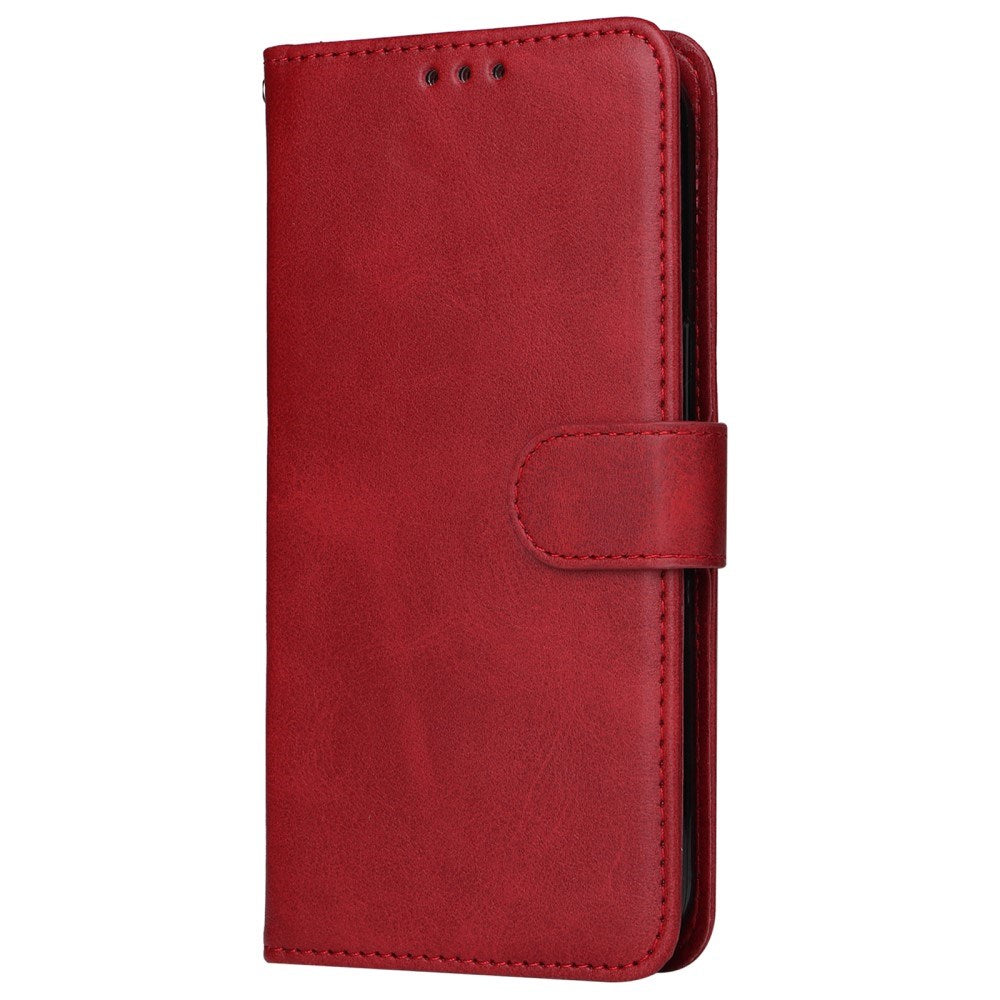 EIDERWOOD Samsung Galaxy S24 FE Leather Flip Cover m. Lommebok og stropp - rød