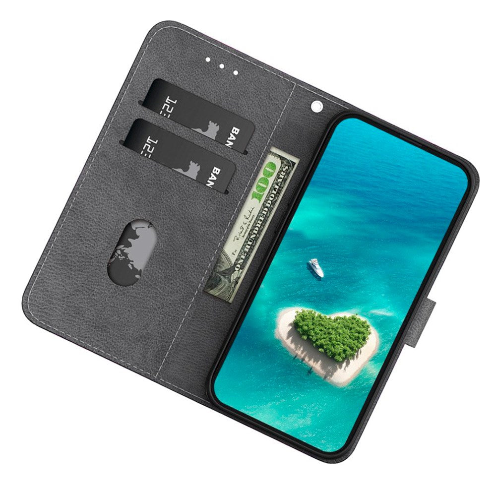 EIDERWOOD Motorola Moto G85 (5G) Leather Flip Cover m. Lommebok og stropp - Hvit blomst