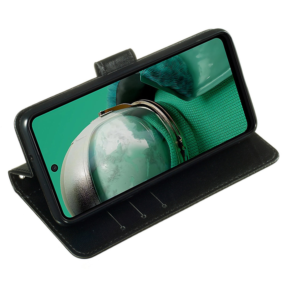 HMD Pulse/Pro/Plus - EIDERWOOD Skinntrekk m. Lommebok og stropp - Svart