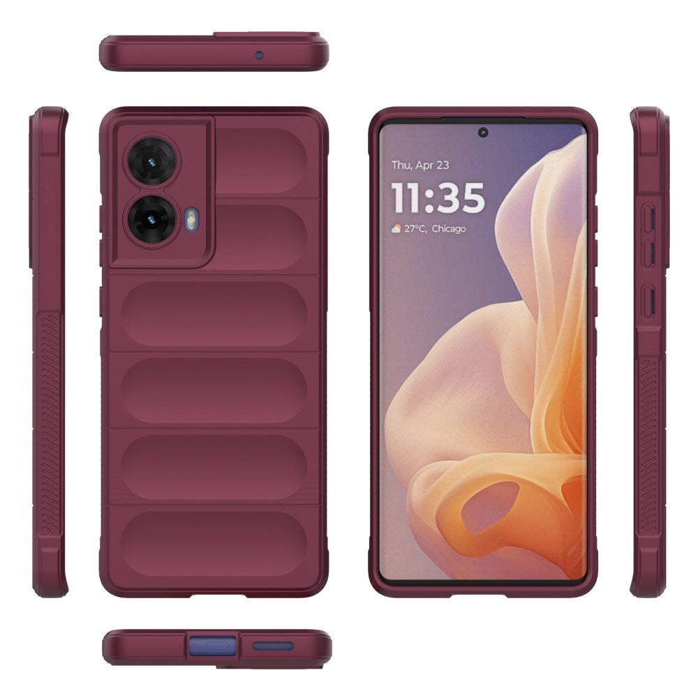 EIDERWOOD Motorola Moto G85 (5G) Fleksibelt plastdeksel - Bordeaux rød