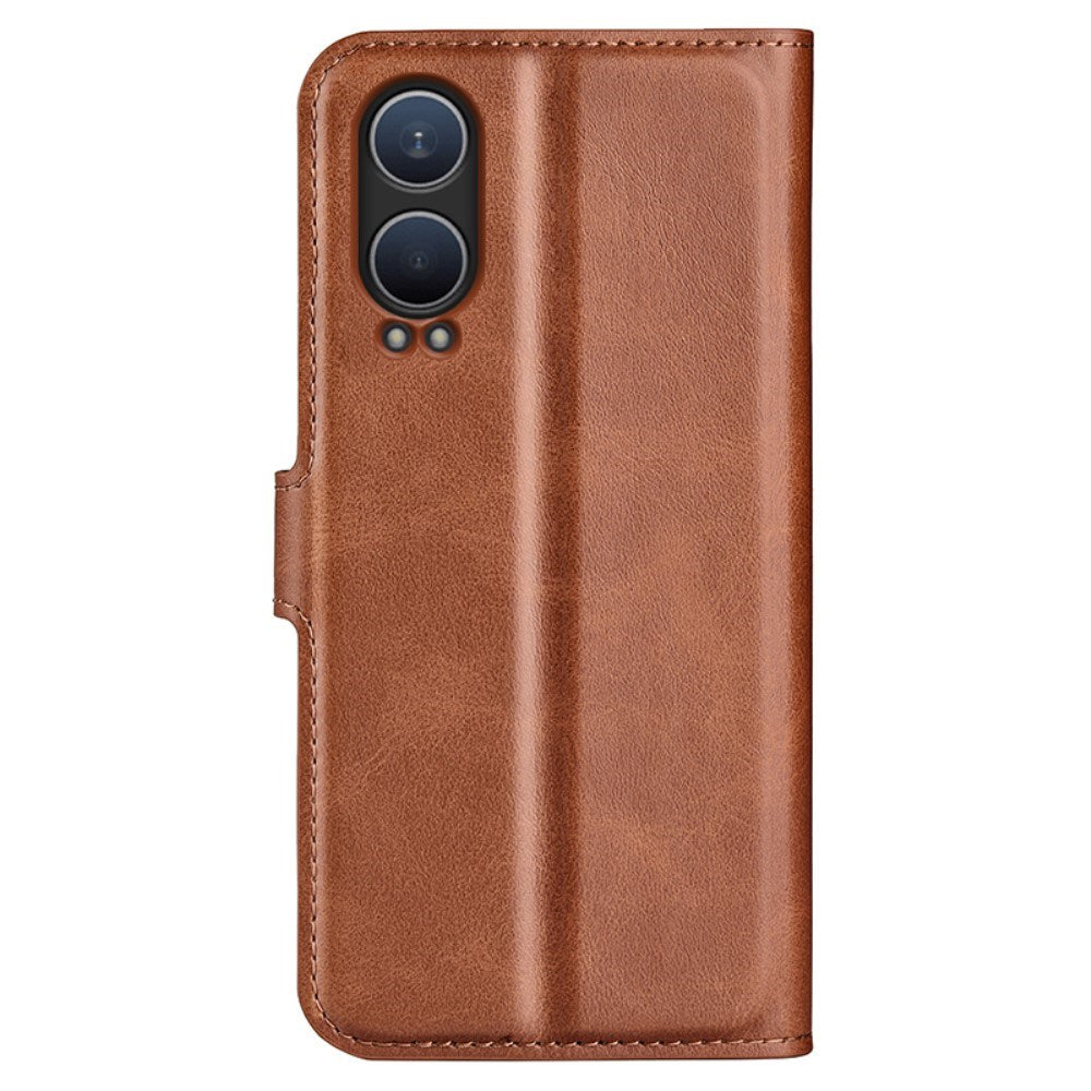 EIDERWOOD OnePlus Nord CE4 Lite (5G) Leather Flip Cover m. Kortholder & magnetisk lukking - lysebrun