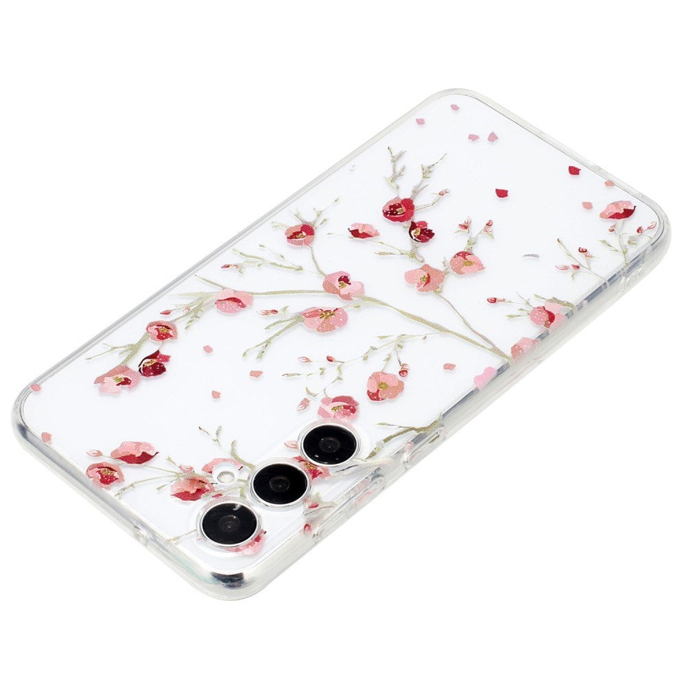 EIDERWOOD Samsung Galaxy S24 FE fleksibelt plastdeksel m. Motiv - Transparent / Blomster