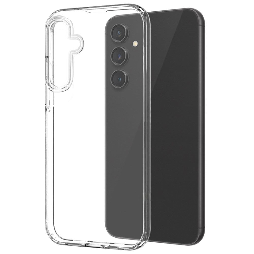 Samsung Galaxy S24 FE 2-i-1 sett herdet glass skjermbeskytter og fleksibelt plastdeksel - gjennomsiktig