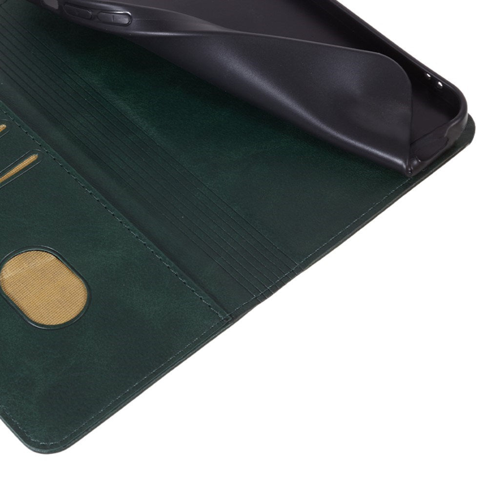 EIDERWOOD OnePlus Nord 4 Artificial Leather Flip Cover m. Stativ og kortholder - Grønn