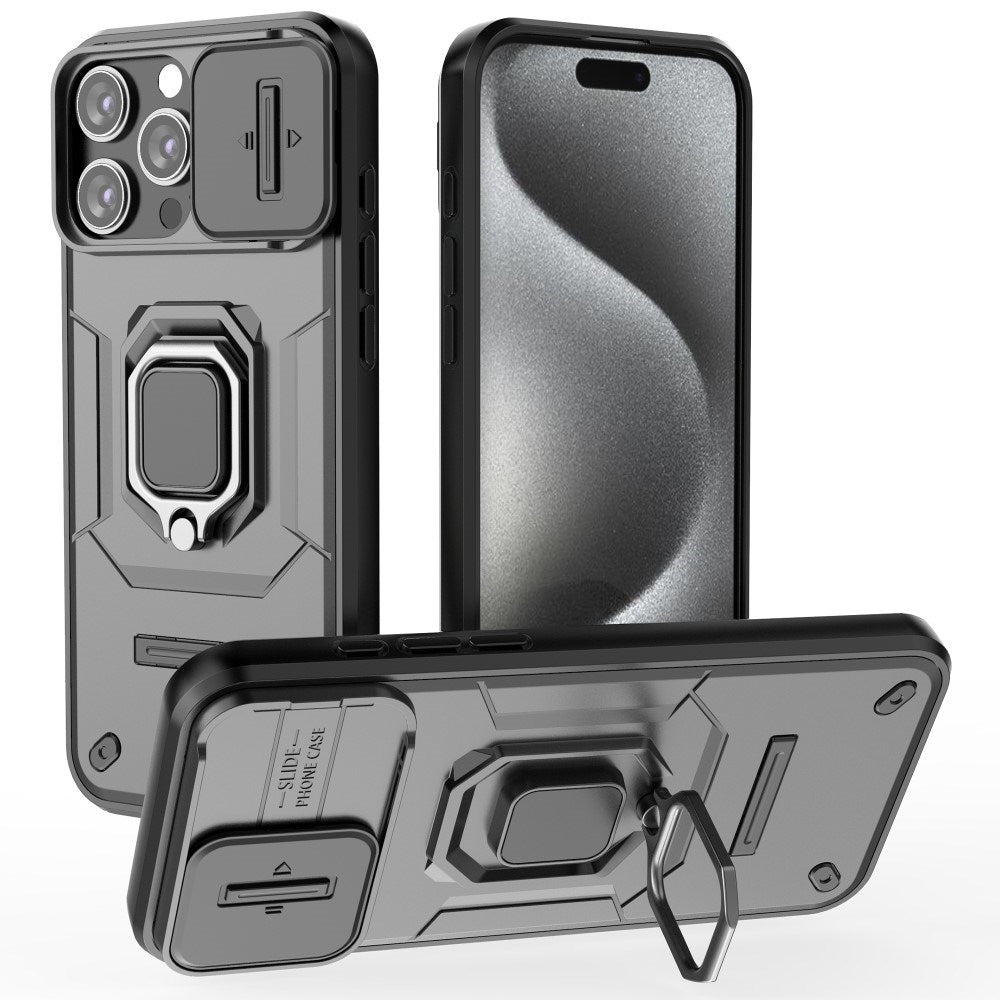 EIDERWOOD iPhone 16 Pro Max Craftsman Bakdeksel m. Magnetisk Kickstand & Cam Slider - Svart