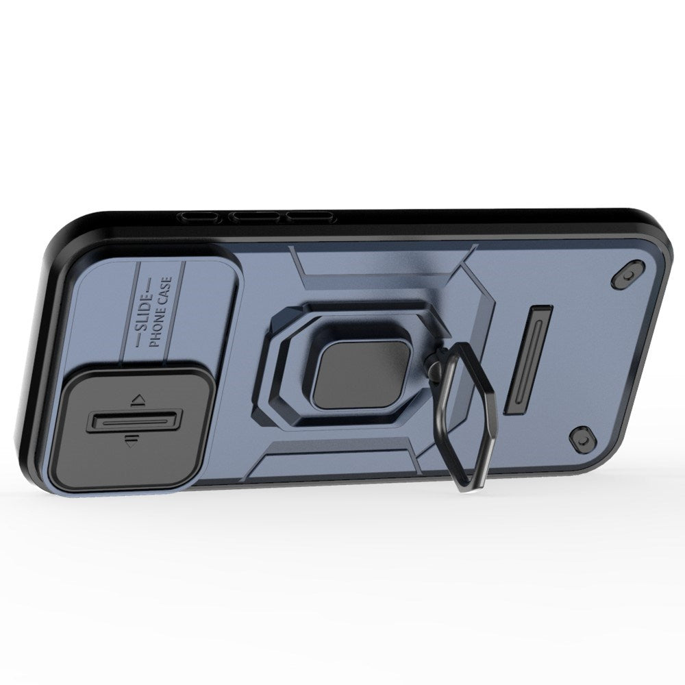 EIDERWOOD iPhone 16 Plus Craftsman Bakdeksel m. Magnetisk Kickstand & Cam Slider - Blå