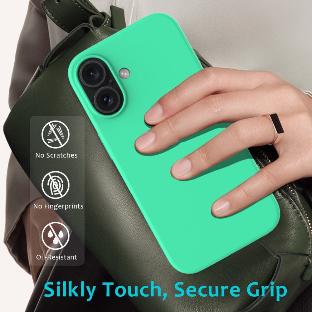 EIDERWOOD iPhone 16 Plus Silikone Cover - Foret Inderside - Neon Grøn