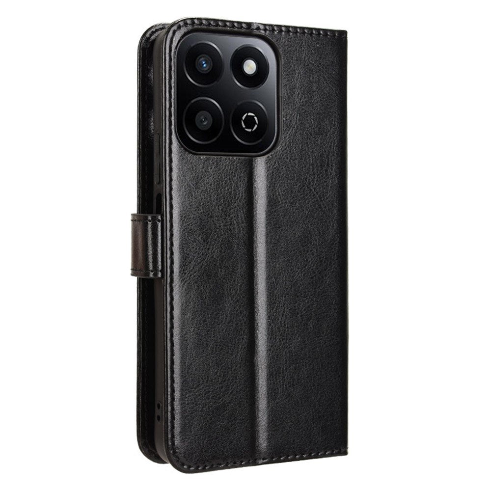 Honor 200 Smart - EIDERWOOD Kunstlæder Flip Cover m. Strop - Sort
