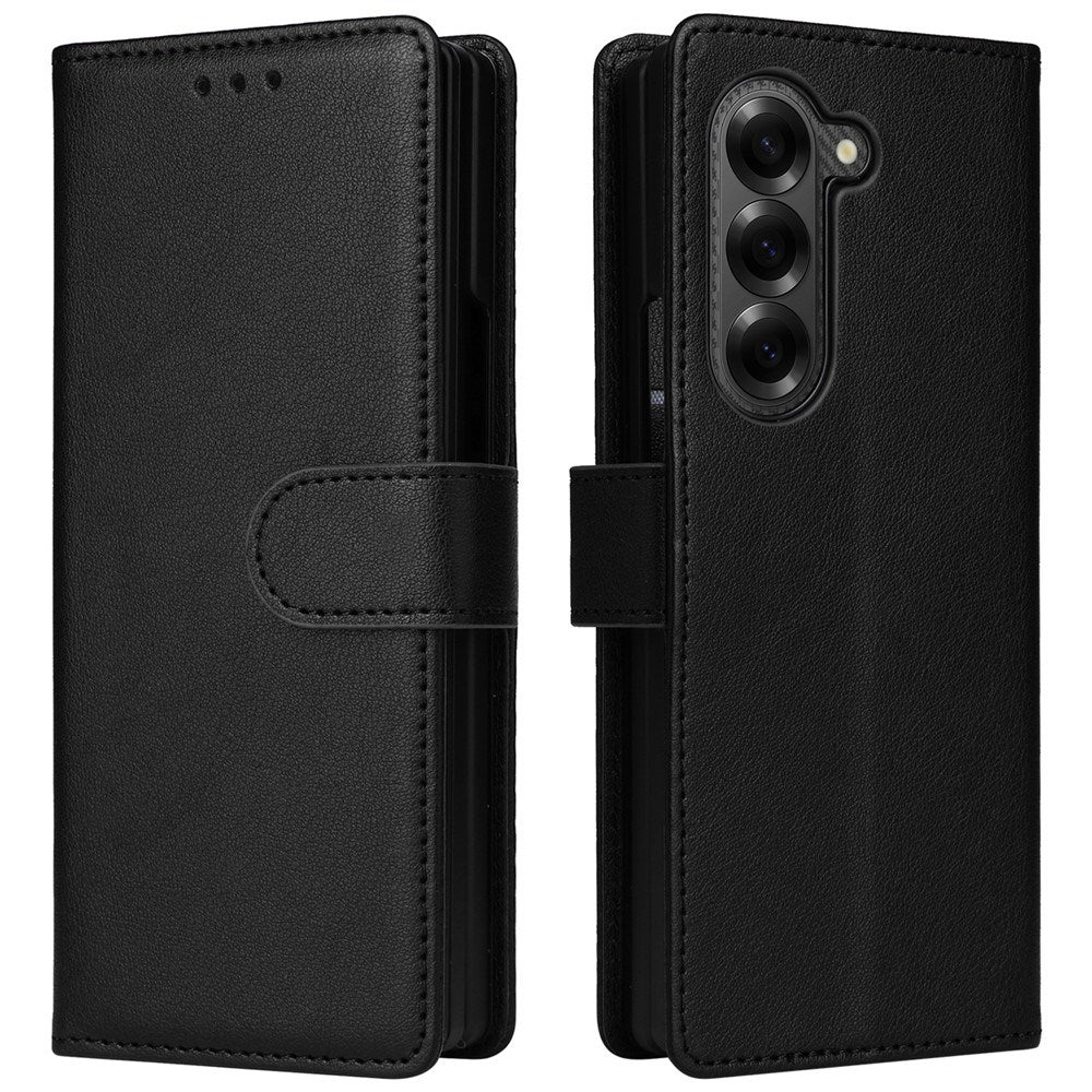 Samsung Galaxy Z Fold6 - EIDERWOOD Kunstlæder Flip Cover - Sort