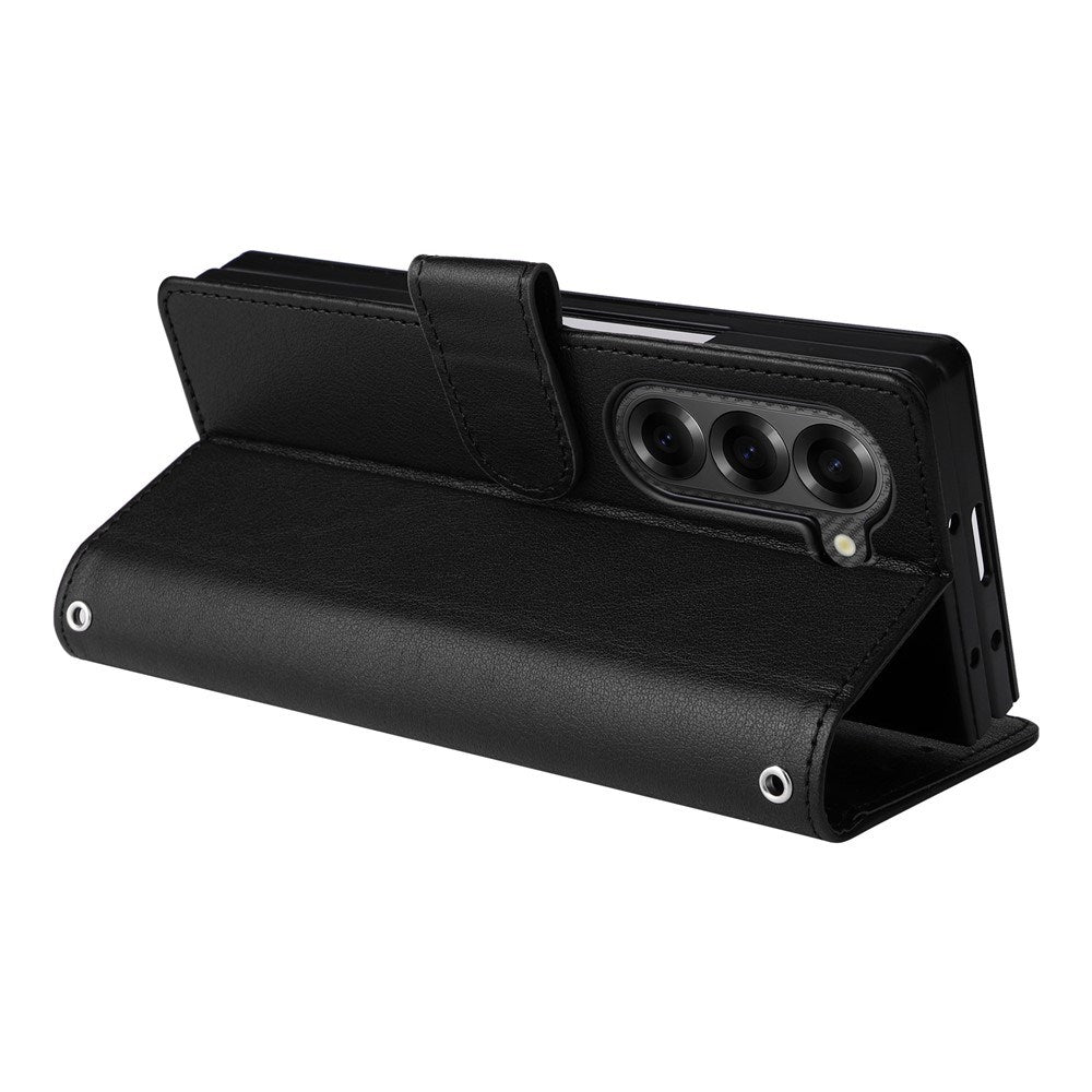 Samsung Galaxy Z Fold6 - EIDERWOOD Kunstlæder Flip Cover - Sort