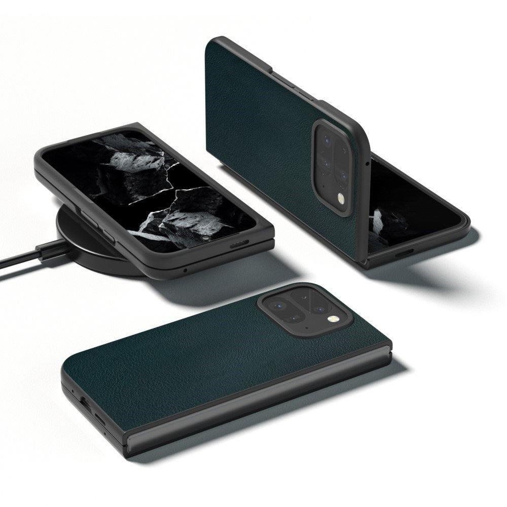 EIDERWOOD Google Pixel 9 Pro Fold (5G) bakdeksel i vegansk skinn - mørkegrønn