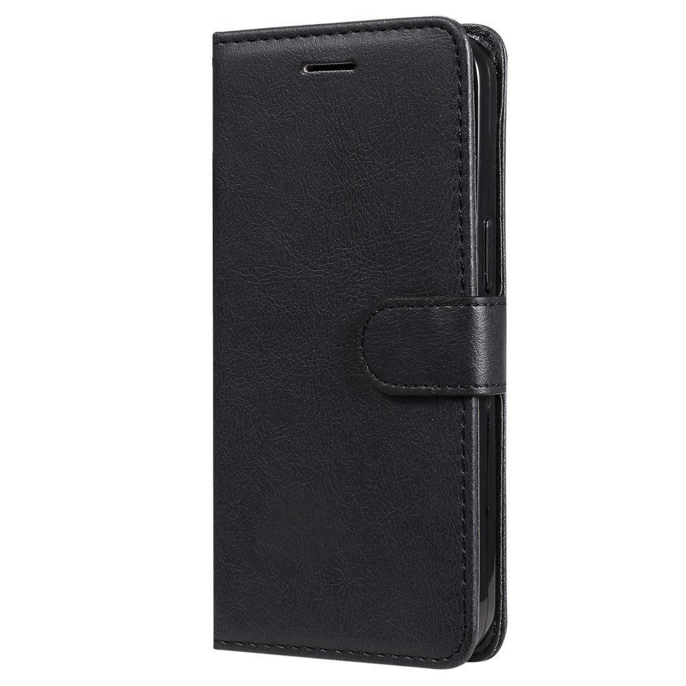Samsung GalaxyA16 PU Leather Flip Cover m. Lommebok og stropp - Svart