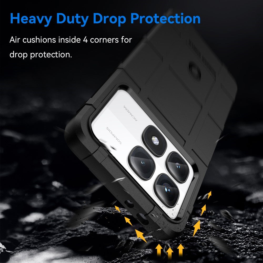 EIDERWOOD Xiaomi 14T Pro Rugged Shield Series Håndværker Bagside Cover - Sort