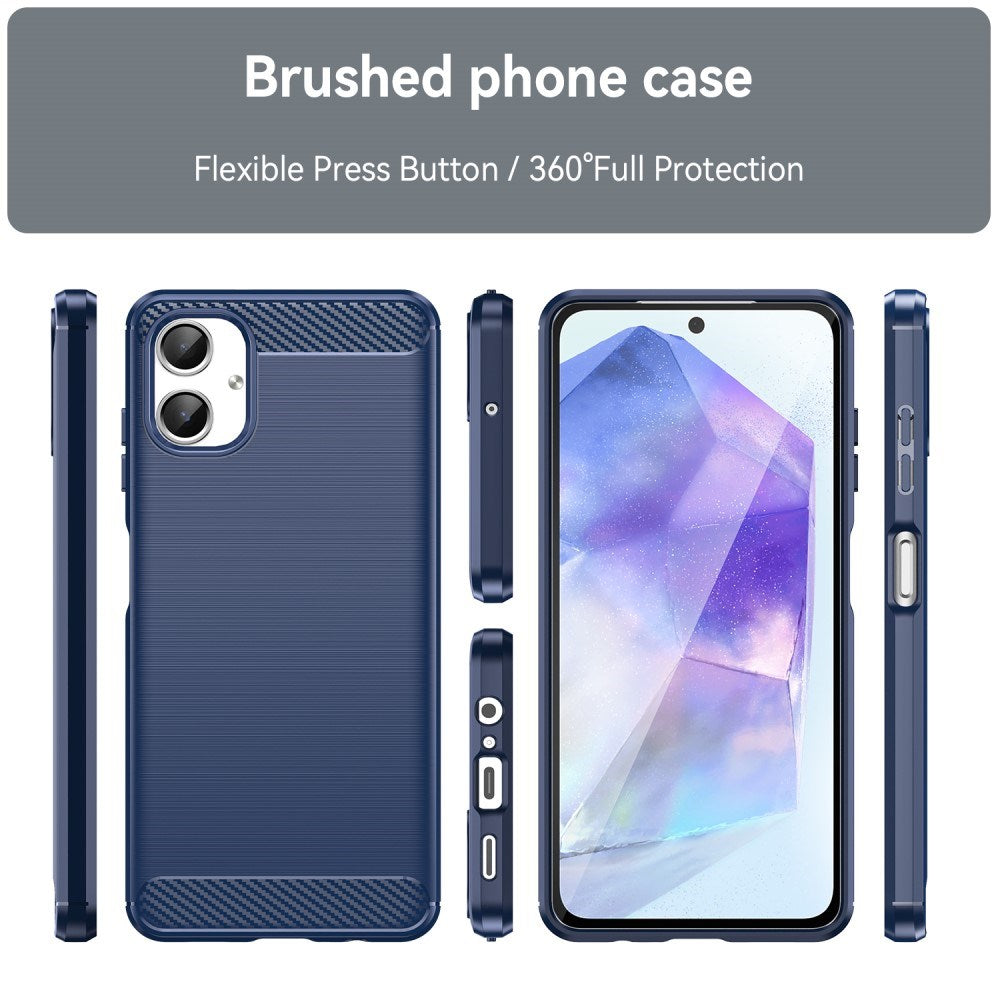 EIDERWOOD Samsung Galaxy A06 Bakdeksel i børstet karbonplast - blå