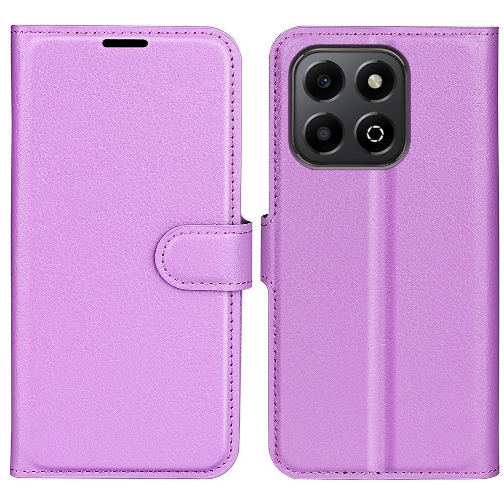 Honor X6b - EIDERWOOD Faux Leather Flip Cover m. Kortholder og stativfunksjon - Lilla