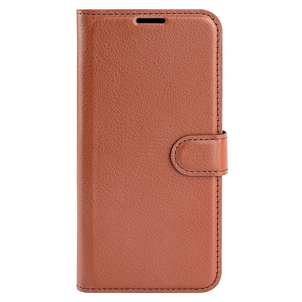 EIDERWOOD Xiaomi 14T Pro Litchi Leather Flip Cover m. Lommebok - Brun