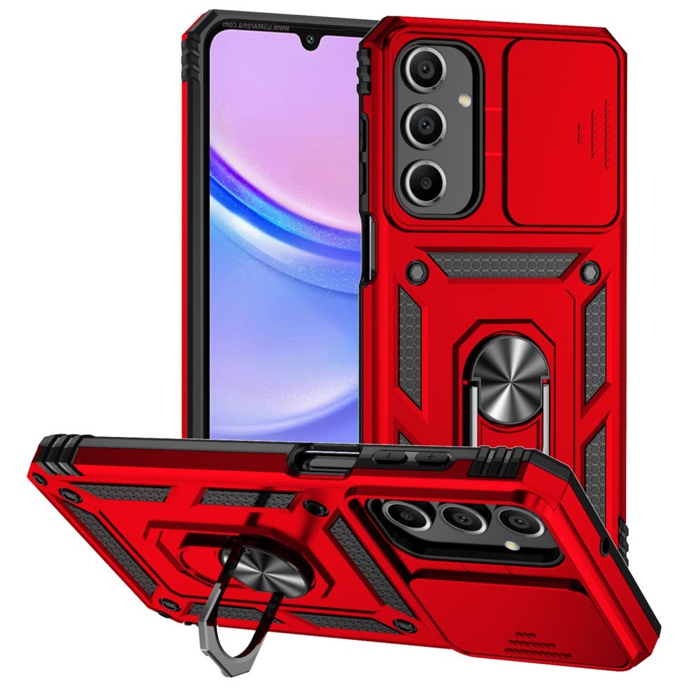 EIDERWOOD Samsung Galaxy A16 (4G/5G) Craftsman Bakdeksel m. Magnetisk Kickstand & Cam Slider - Rød