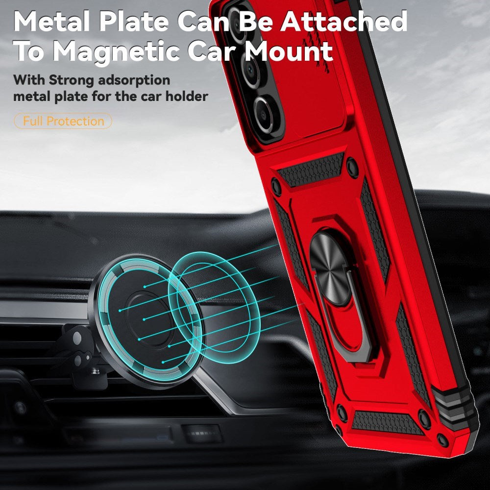 EIDERWOOD Samsung Galaxy A16 (4G/5G) Craftsman Bakdeksel m. Magnetisk Kickstand & Cam Slider - Rød