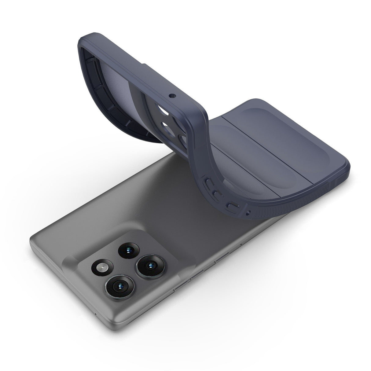 Robust deksel for Motorola Edge 50 5G - Sklisikkert anti-sjokk beskyttelsesdeksel - mørk rød