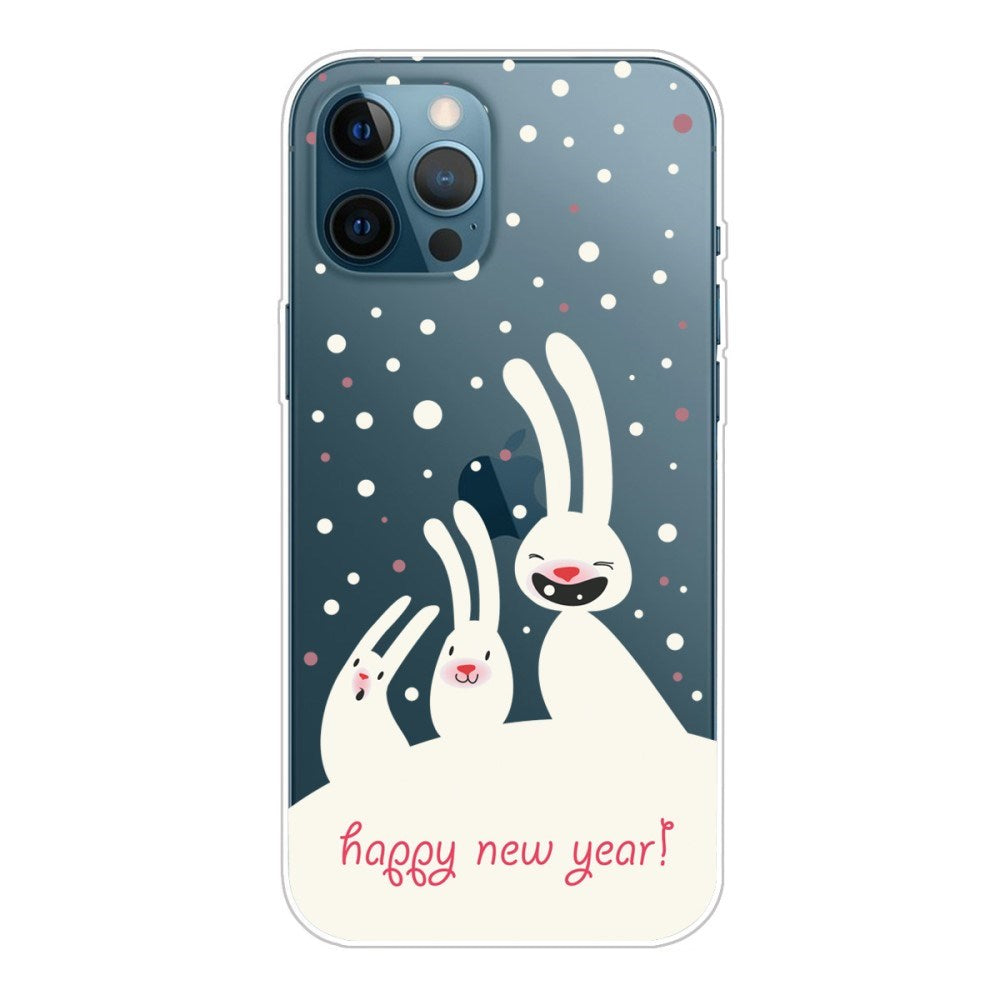 EIDERWOOD iPhone 16 Pro Max Fleksibelt plastdeksel Juledeksel - God jul - Kaniner