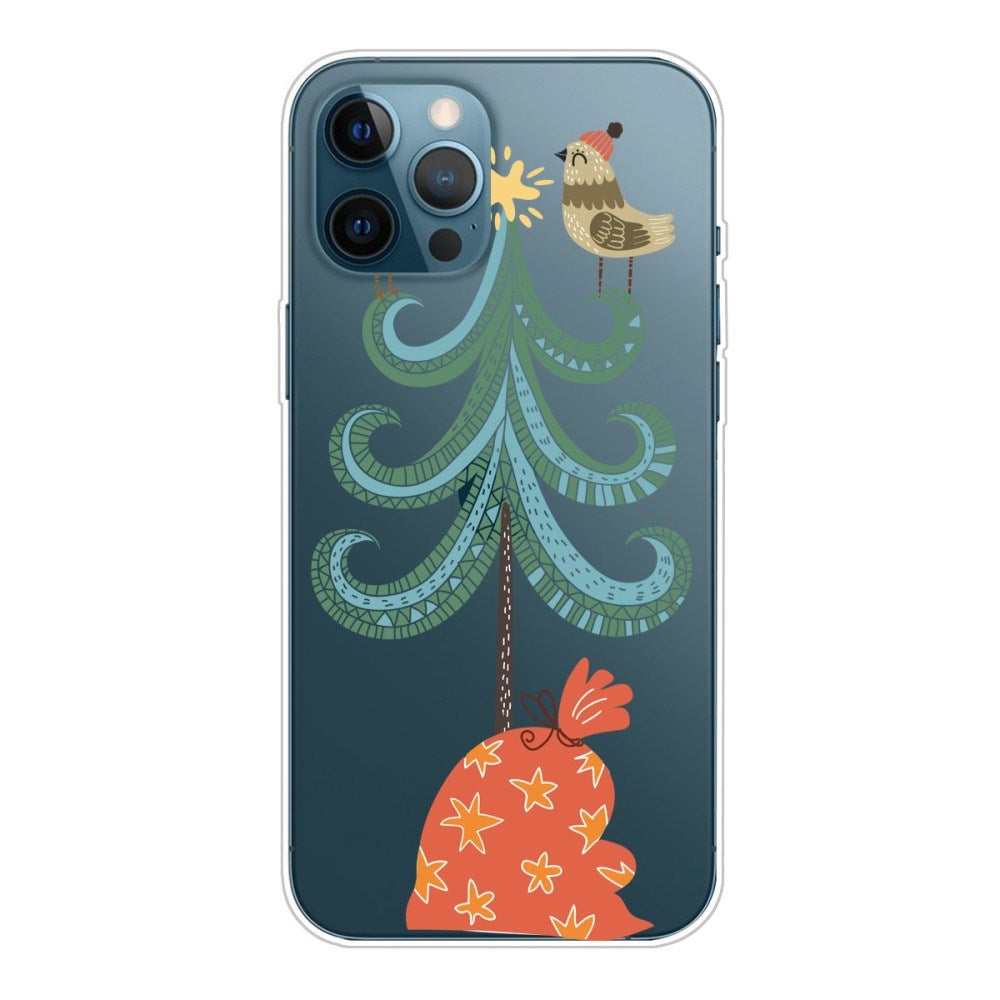 EIDERWOOD iPhone 16 Pro Max fleksibel plastbakside juledeksel - god jul - fugler i juletre