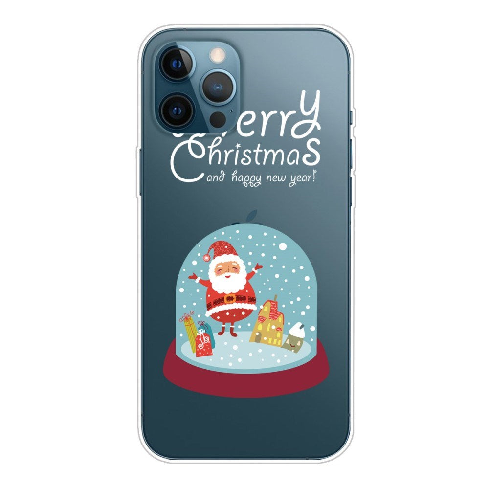 EIDERWOOD iPhone 16 Pro Max fleksibelt plastbakdeksel Juledeksel - God jul - Snow Globe m. Julenissen