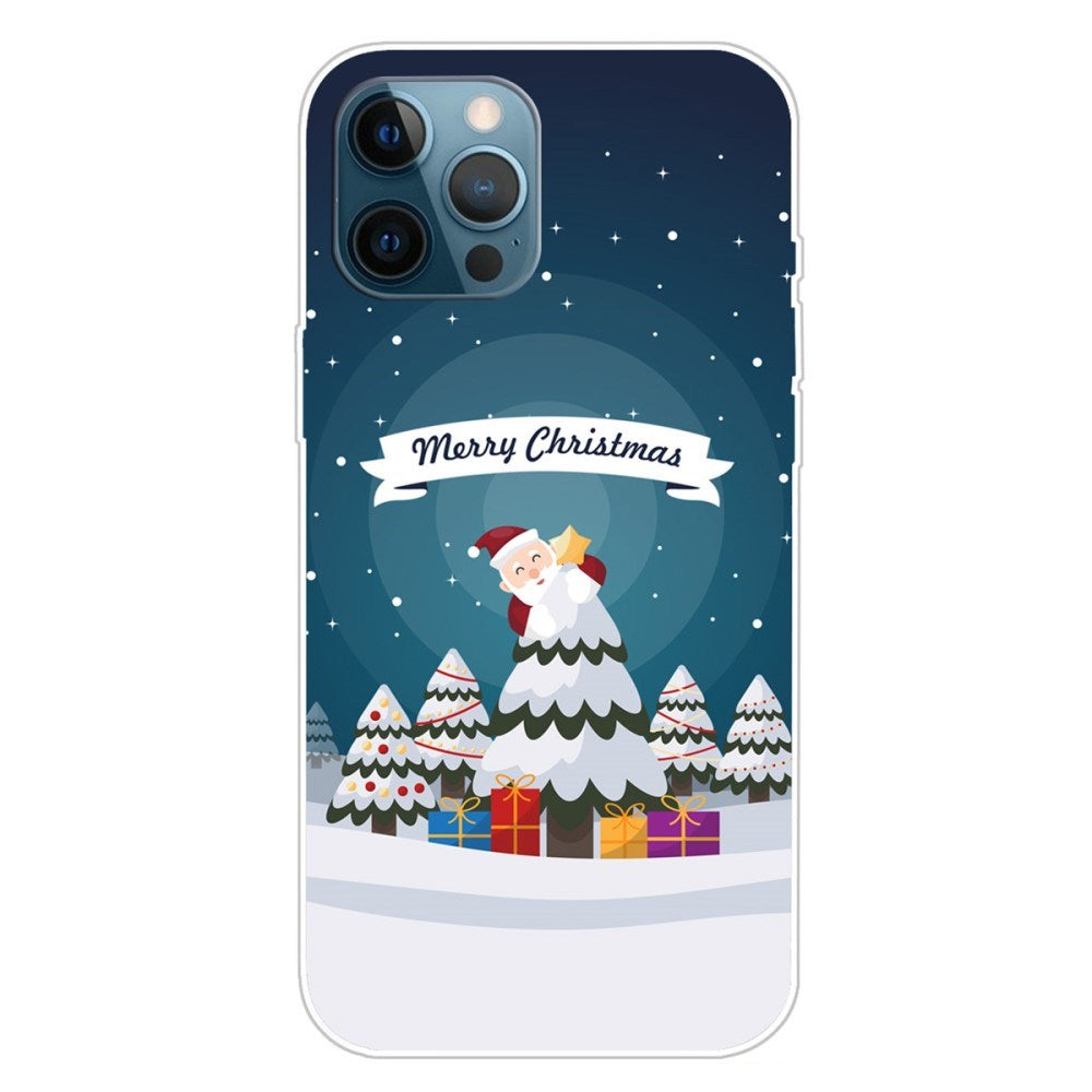 EIDERWOOD iPhone 16 Pro fleksibel plastbakside juledeksel - god jul - julenissen i juletre
