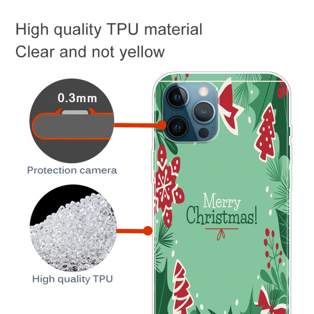 EIDERWOOD iPhone 16 Pro fleksibelt plastbakdeksel Juledeksel - God jul - Juleelementer