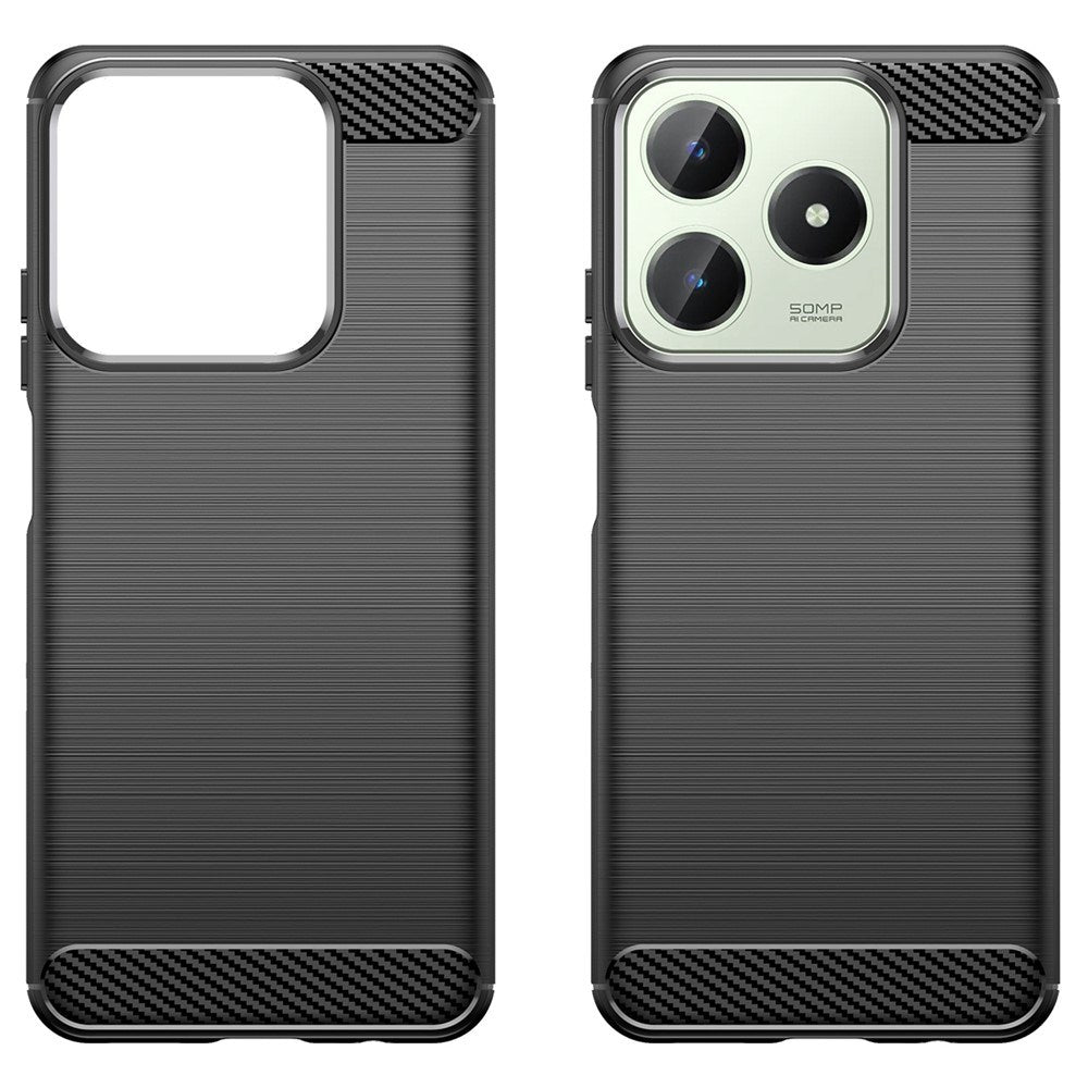 EIDERWOOD Realme Note 60x (4G) / C63 (4G) / C61 (4G) Carbon Fiber Mobil Cover - Sort