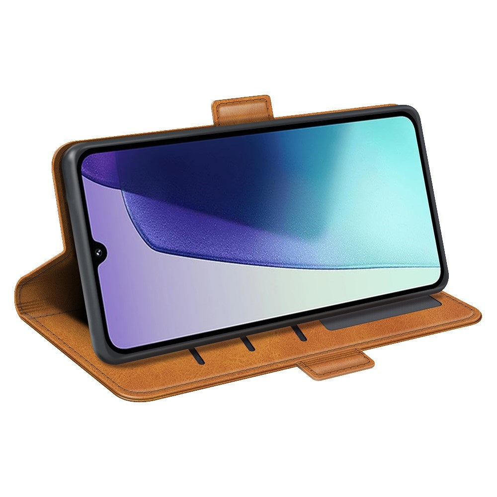 EIDERWOOD Xiaomi Redmi 14C / Poco C75 - Kunstlæder Flip Cover m. Kortholder & Stander - Lysebrun