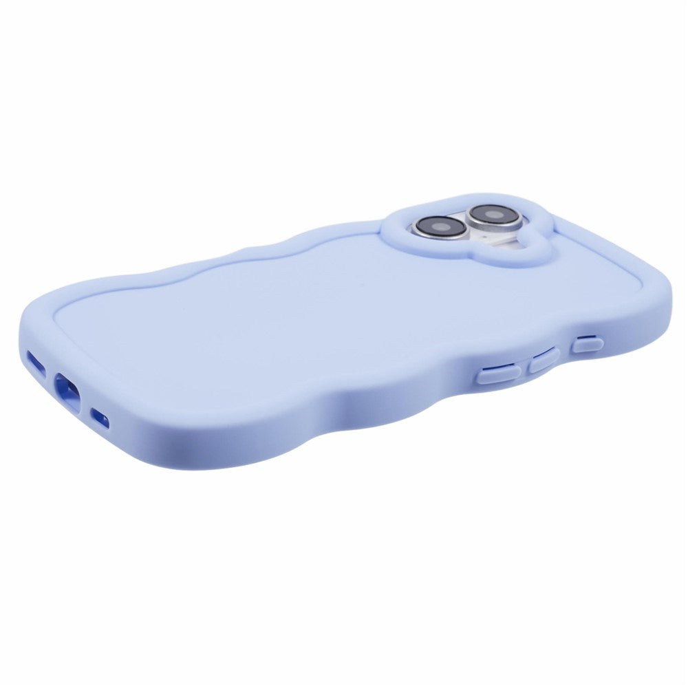 EIDERWOOD iPhone 16 Fleksibelt Plastik Wavy Mobil Cover - Lilla