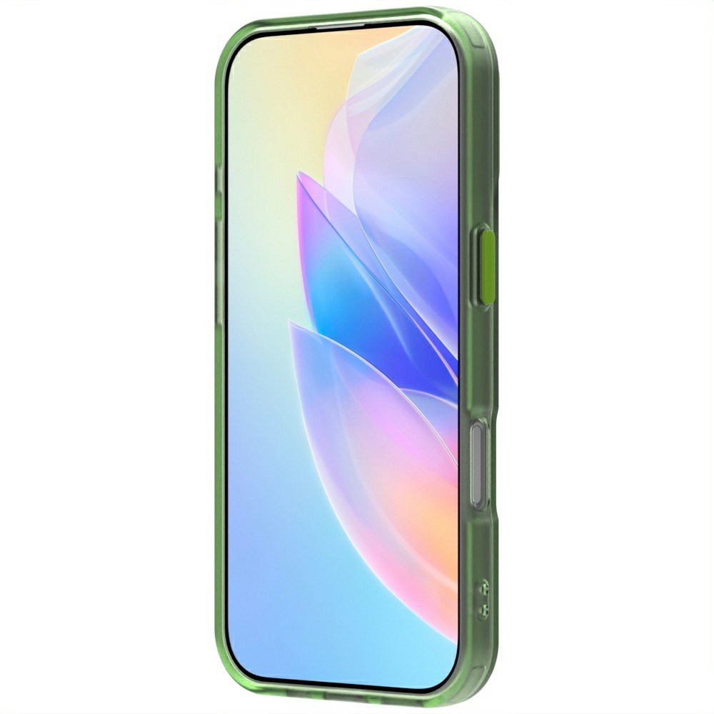 EIDERWOOD iPhone 16 Pro Hybrid plastmobildeksel - MagSafe-kompatibel - Gjennomsiktig / Grønn