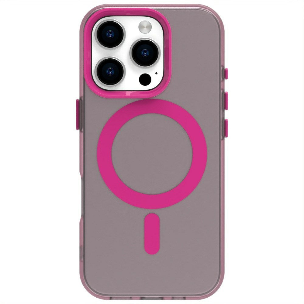 EIDERWOOD iPhone 16 Pro Max Hybrid plastmobildeksel - MagSafe-kompatibel - Gjennomsiktig / Rosa