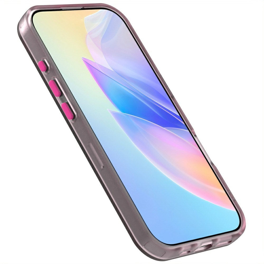 EIDERWOOD iPhone 16 Pro Max Hybrid plastmobildeksel - MagSafe-kompatibel - Gjennomsiktig / Rosa