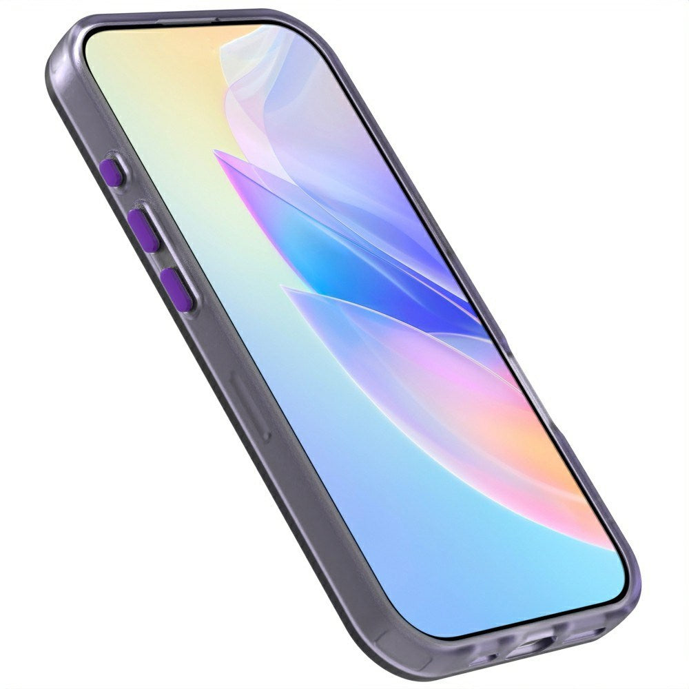 EIDERWOOD iPhone 16 Pro Max Hybrid Plastic Mobildeksel - MagSafe-kompatibel - Gjennomsiktig / Lilla