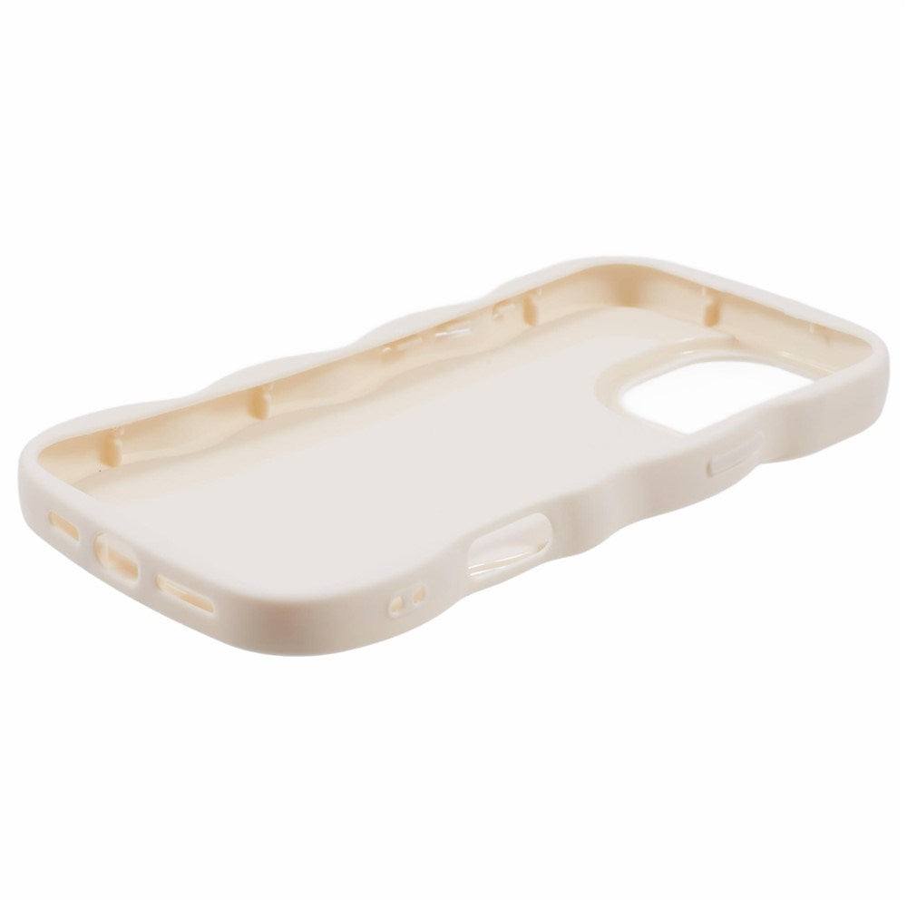EIDERWOOD iPhone 16 Pro Max Fleksibelt Plastik Wavy Mobil Cover - Hvid