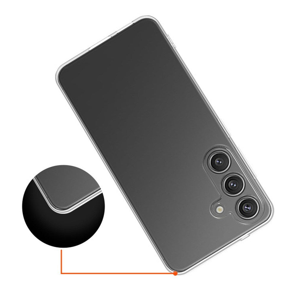 EIDERWOOD Samsung Galaxy S25+ (pluss) Ultratynn fleksibelt plastbakdeksel - gjennomsiktig