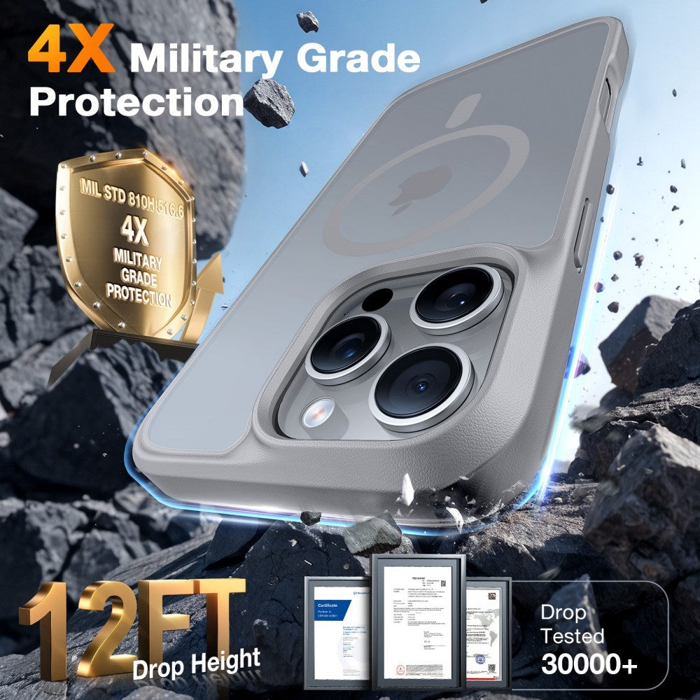 iPhone 16 Pro Torras Hybrid Bakdeksel - MagSafe-kompatibel - Titanium Grå