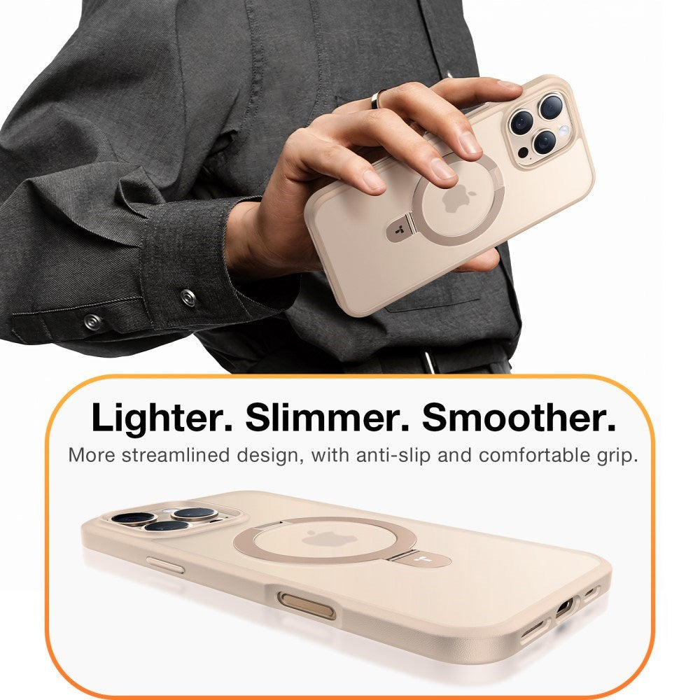 TORRAS Guardian Ostand Series iPhone 16 Pro Max-deksel med MagSafe og Kickstand - Gull