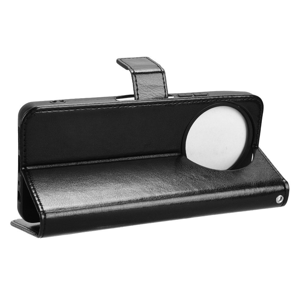 EIDERWOOD TCL 50 Pro Nxtpaper (5G) Blankt Læder Mobil Cover m. Pung & Strop - Sort