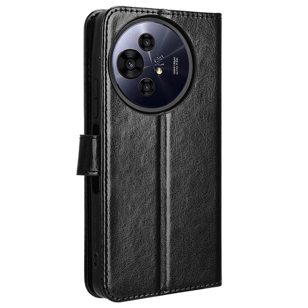 EIDERWOOD TCL 50 Pro Nxtpaper (5G) Blankt Læder Mobil Cover m. Pung & Strop - Sort