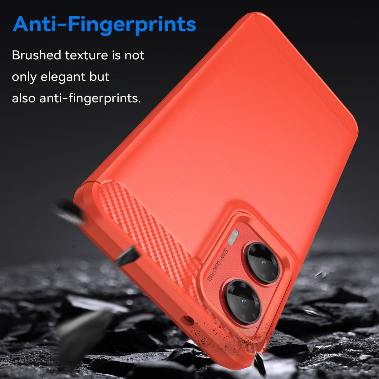 EIDERWOOD Motorola Moto G35 5G Cover m. Carbon Fiber Texture - Rød