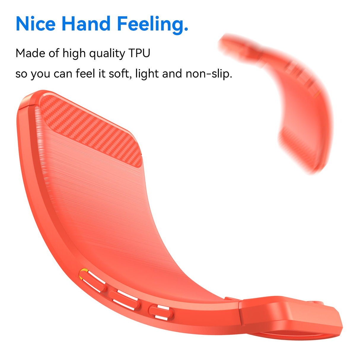 EIDERWOOD Motorola Moto G35 5G Cover m. Carbon Fiber Texture - Rød