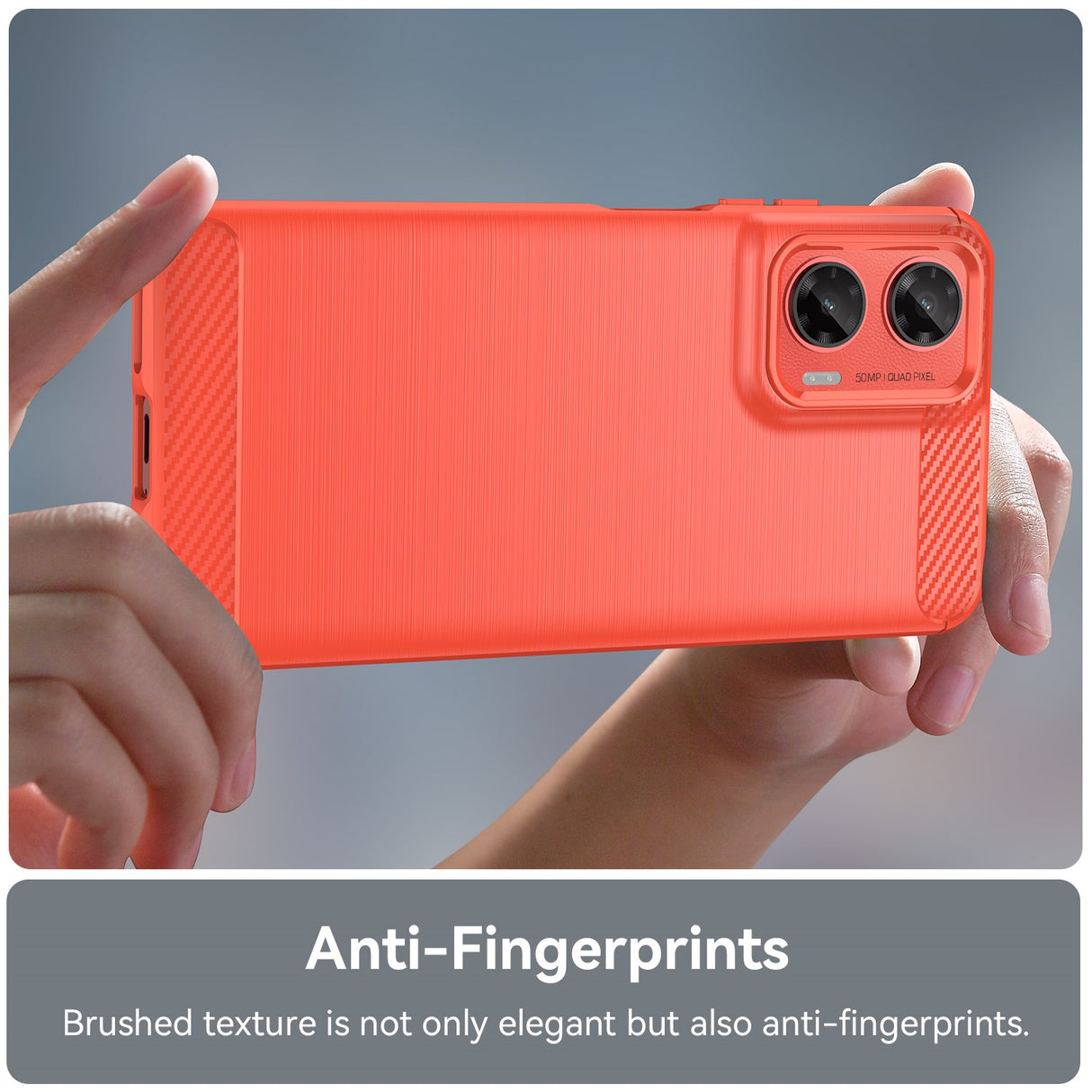 EIDERWOOD Motorola Moto G35 5G Cover m. Carbon Fiber Texture - Rød