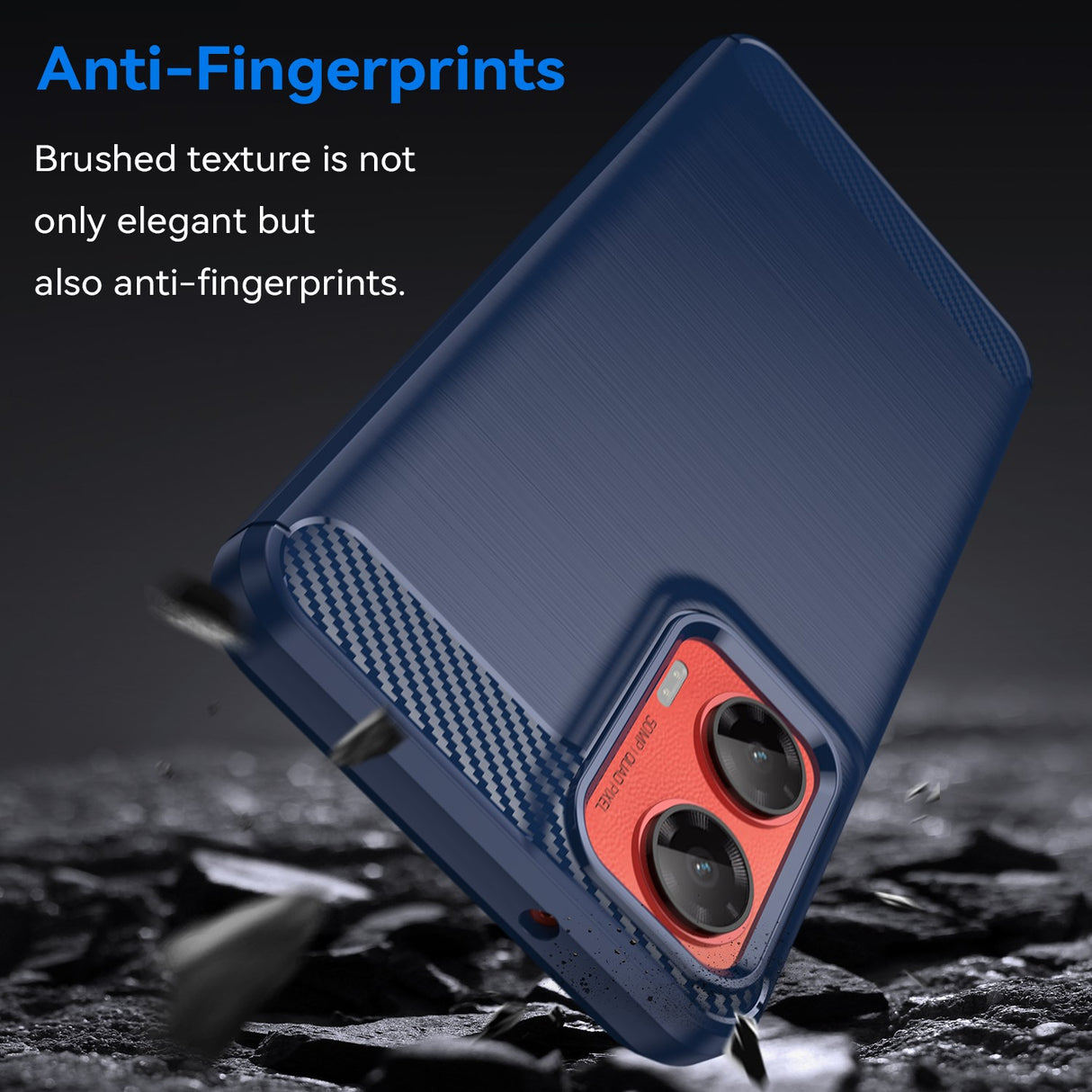 EIDERWOOD Motorola Moto G35 5G Cover m. Carbon Fiber Texture - Blå