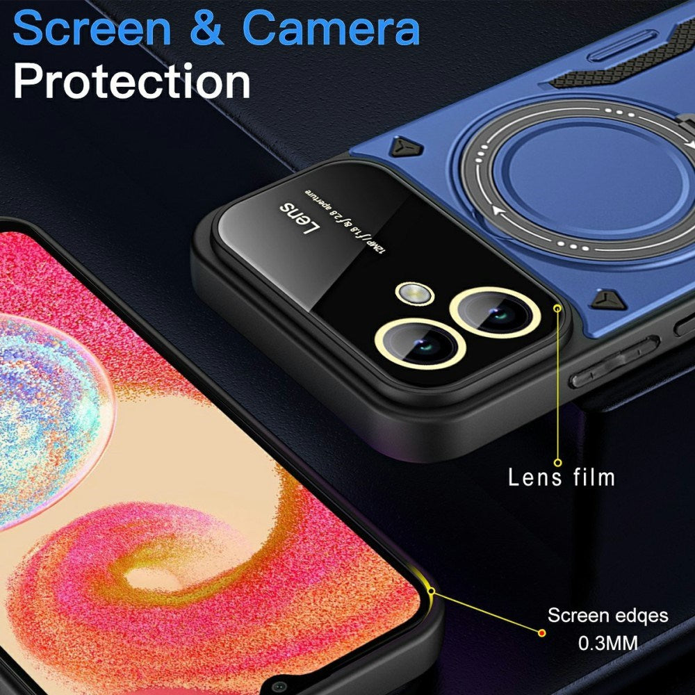 Samsung Galaxy A06 - EIDERWOOD Hybrid Håndværker Cover m. Roterende Kickstand - MagSafe Kompatibel - Sort