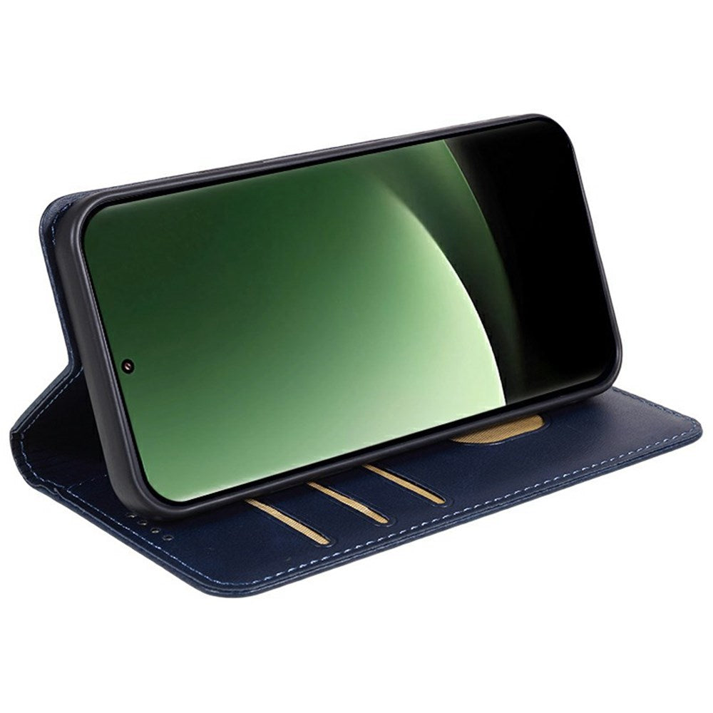 EIDERWOOD Xiaomi Redmi Note 14 Pro 5G deksel i kunstskinn m. Magnetisk lukking & kortholder - blå